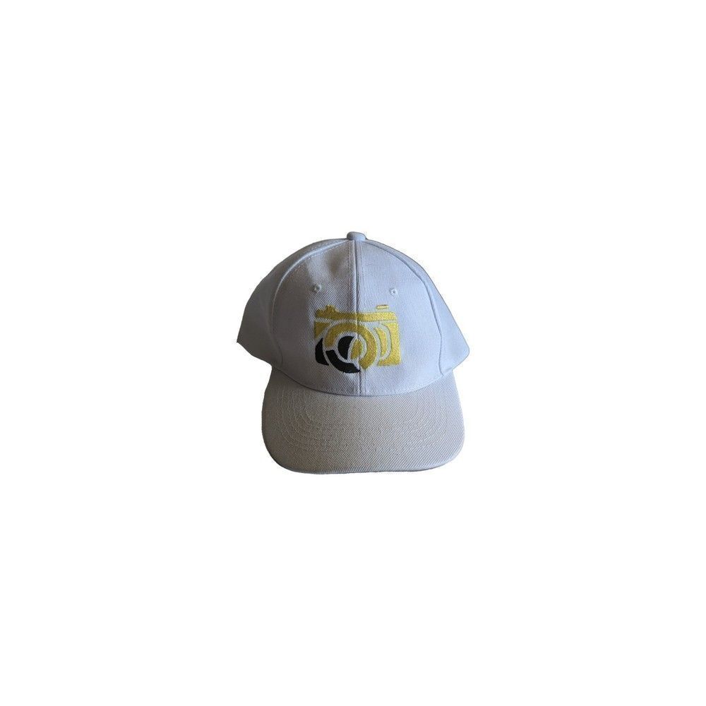 CaptureLife Hat: Classic White Baseball Cap with Embroidered Camera Logo